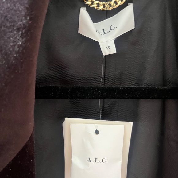 NWT Velvet chocolate brown ALC tailored blazer - Picture 3 of 4